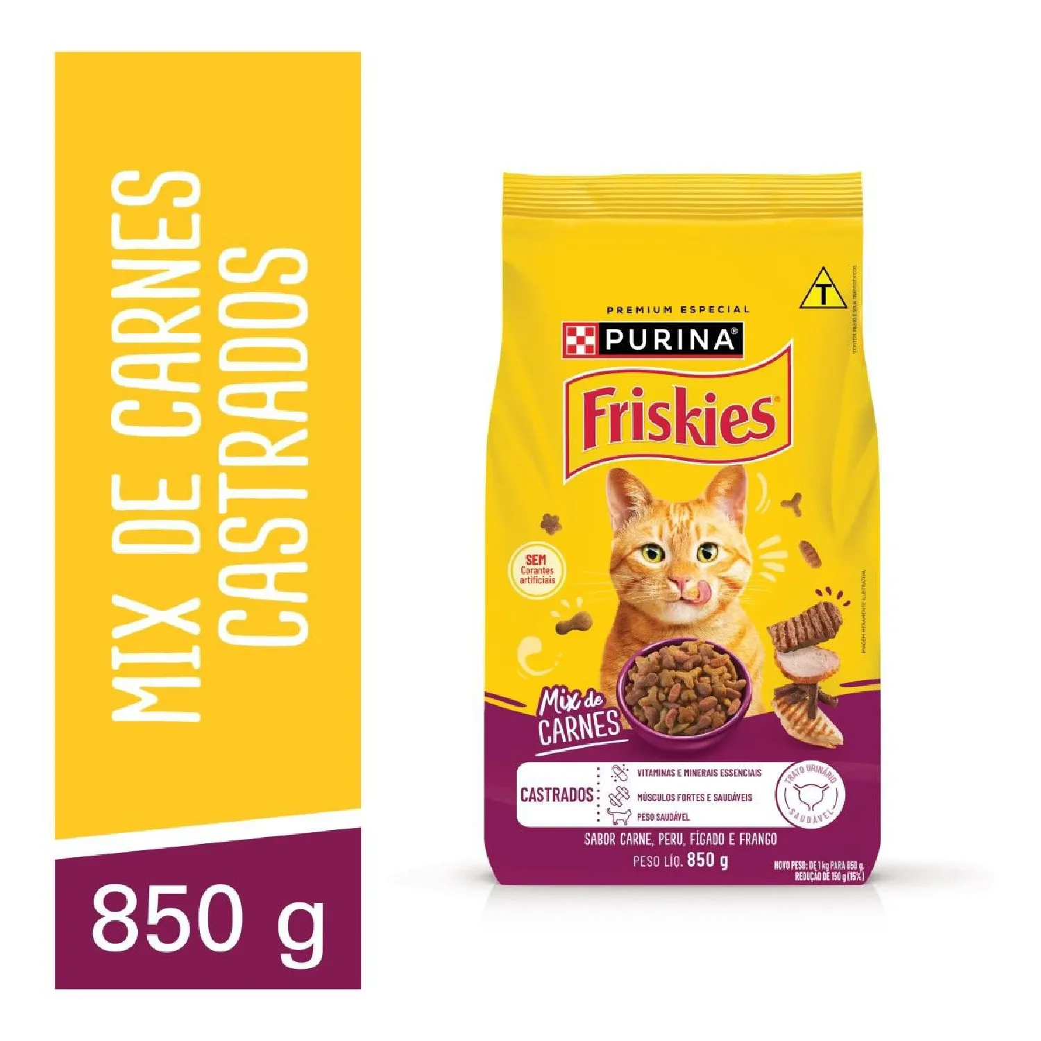 Ração Friskies Gatos Adultos Castrados Mix de Carne